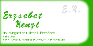 erzsebet menzl business card