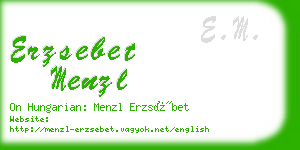 erzsebet menzl business card